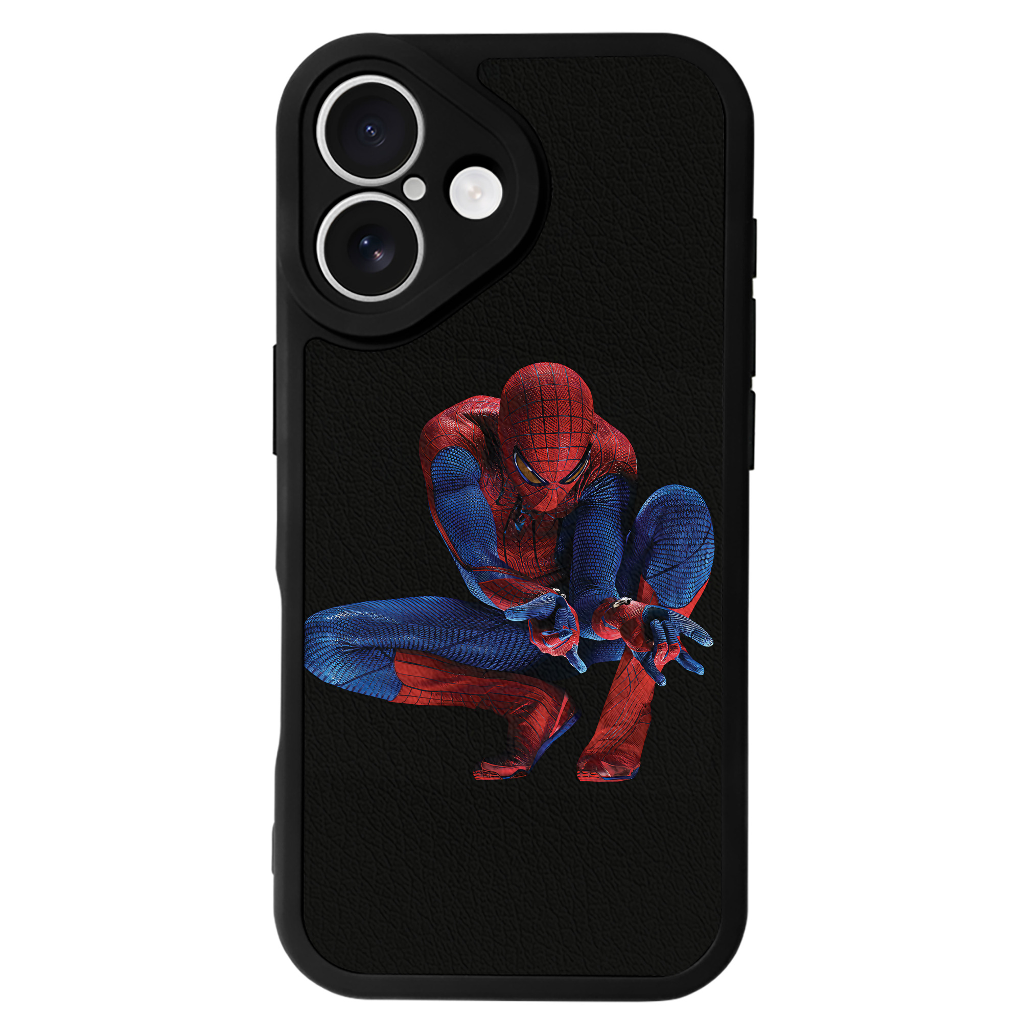 Spider Man スパイダーマン 【iPhone 16シリーズ対応】シリコンスマホケース（レザー調） 材質：シリコン